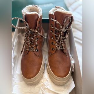 Paul Green Joaquin Shearling Boots Size 7.5‎/ UK 5- Cognac
